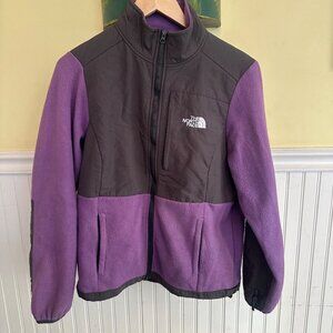 The North Face Womens Purple & Gray Fleece Jacket Full Zip Size Medium